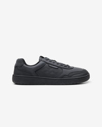 Maximinima Axis black barefoot sneaker side profile with wide toe box and zero-drop minimalist sole