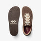 Maximinima Axis brown barefoot sneaker top view and outsole pattern showing flexible zero-drop sole