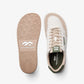 Maximinima Axis off-white and green barefoot sneaker top view and outsole pattern showing flexible zero-drop sole